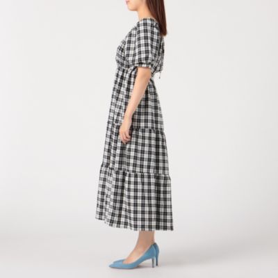 Ingni イング のチェック柄シャーリングティアードワンピース通販 集英社happy Plus Store