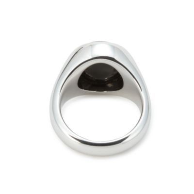 TOM WOOD Lizzie Ring Polished Black Onyx