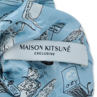 Maison Kitsune by designer Olympia Le-Tan OLY SILK SCRUNCHIES