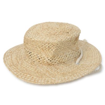 KIJIMA TAKAYUKI RAFFIA&PAPER BOATER HAT-