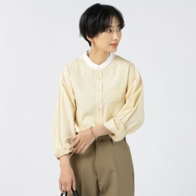 JANE SMITH FINX COTTON BROAD FINX BANDED COLLAR SHIRT