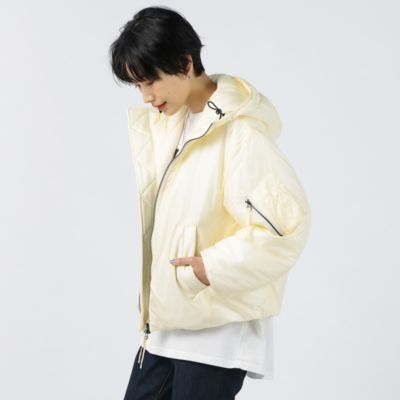 ジェーンスミス　NYLON TAFFETA HOODIE MA-1 JACKET