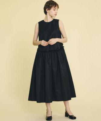 Lanvin En Bleu ランバン オン ブルー のナイロンツイルギャザーワンピース通販 Mirabella ミラベラ デザイナーズブランド正規通販