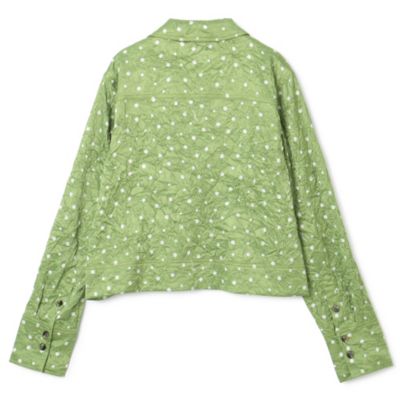 GANNI(ガニー)のCrinkled Satin Cropped Blazer Shirt通販 | 集英社