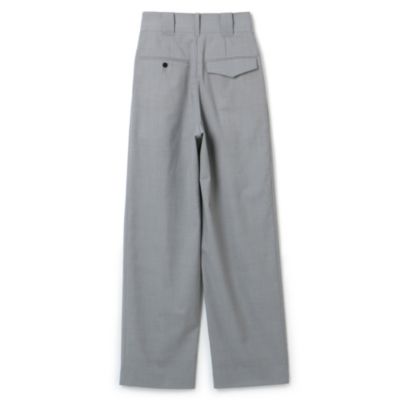 CINOH T／W TWILL HIGH WAIST TWO TUCK PANTS