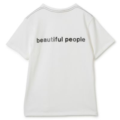 beautiful people suvin pima jersey logo PT／emb T－shirt
