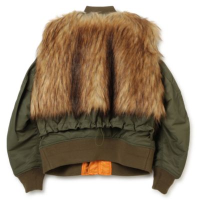 TOGA PULLA Fur zip blouson