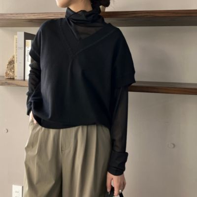 12closet(トゥエルブクローゼット)の【洗える】前後で着られるニット 