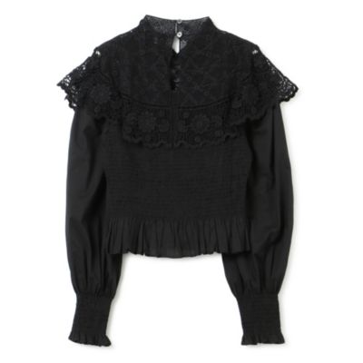 SEA NEW YORK(シーニューヨーク)のSERITA CROCHET LACE L／SLV TOP ...