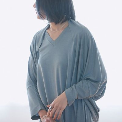 ドレスハーセルフ　カットソー/シルクソフトリネンボレロカーディガン DRESS HERSELF(ドレスハーセルフ)のカットソー／シルクソフト