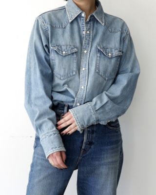 MADISONBLUE(マディソンブルー)のSHREDDED HEM WESTERN SH DENIM通販 | 集英社HAPPY PLUS STORE