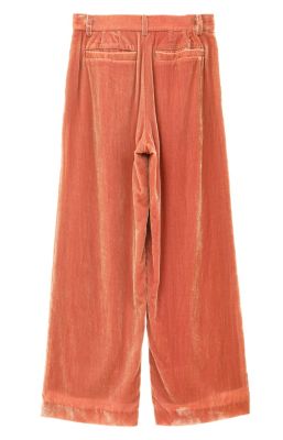 VELOR TUCK WIDE PANTS | CLANE (Women