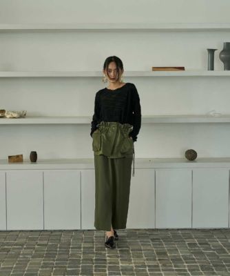 [SOMEWHERE BUTTER]★25SS★韓国人気★Muse Layered Skirt Pants 3rd / Muse Layered Skirt Pants - Navy - SOMEWHERE BUTTER.