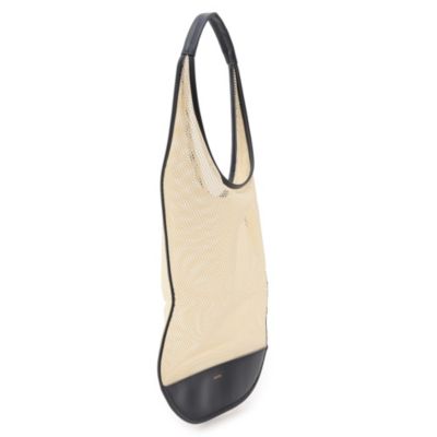 23SS 極美品 オルセット ラフィアフウ メッシュ ショルダーバッグ レザー 0228101800_65de89c866e4c.jpeg