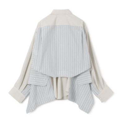 ブラウス シャツ ビューティフルピープル beautiful people double-front cotton silk JQ stripe sh double-front cotton silk JQ stripe shirt – beautiful people