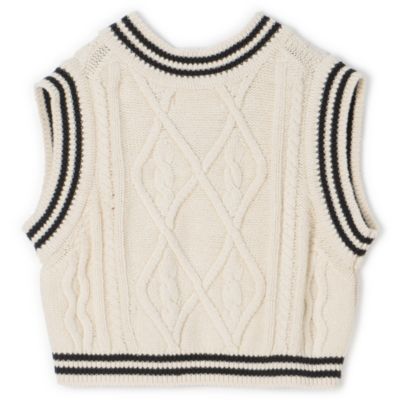 JaneMarple - ジェーンマープルCotton slab yarn tilden vest新品未使 JANE SMITH(ジェーンスミス)のKNIT CABLE TILDEN VEST通販