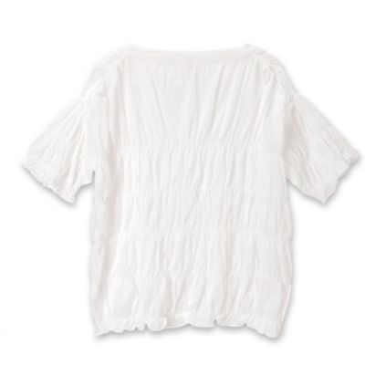 HAKUJI/ハクジ Twist jersey shirring Tシャツ HAKUJI/ハクジ Twist jersey shirring Tシャツ H232516（Tシャツ