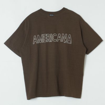 新品未使用 AMERICANA ラフィー丸胴 Tシャツ スミクロ トップス
