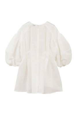 CLANE(クラネ)のSHEER PLAID VOLUME SLEEVE TOPS通販 | LEEマルシェ
