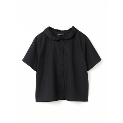 新品　mizuiroind ミズイロインド　ギャザーカラーハーフスリーブシャツ mizuiro ind(ミズイロインド)のギャザーカラーハーフスリーブ