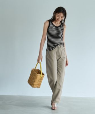 2023AW 美品 ルフィル ペプラムボーダートップス チュニック 黒 2023モデル 美品 ルフィル ペプラムボーダートップス チュニック 黒