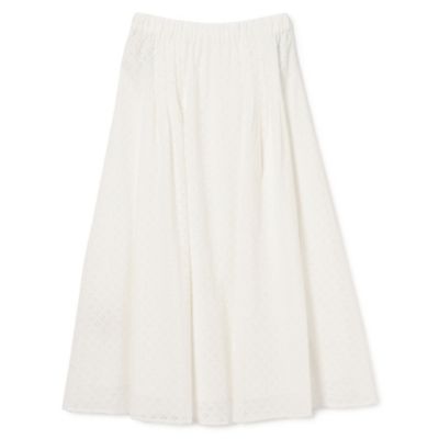 PLAIN PEOPLE★裾レースのプリーツスカート 赤 PLAIN PEOPLE☆裾レースのプリーツスカート 赤