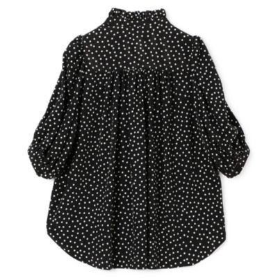 Pale Jute | polka dot frill long tail blouse ドットブラウス