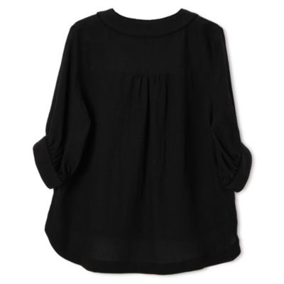 ペールジュートブラウス PaleJutePleated blouse sophiedark navy - Pale Jute