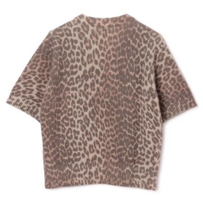 GANNI(ガニー)のGraphic Wool Mix Printed Leopard T－shirt通販