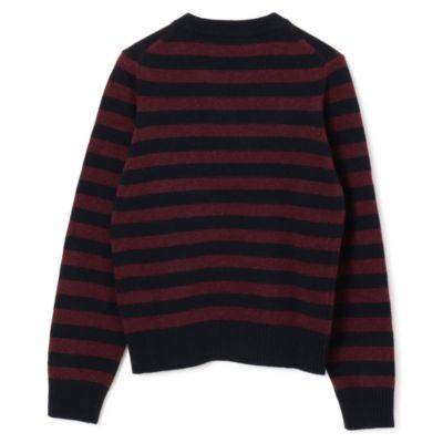 GANNI(ガニー)のGraphic Wool Mix Poodle Stripe Crewneck通販