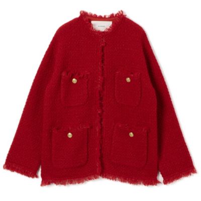 ADAWAS 　KNIT TWEEDジャケット ADAWAS(アダワス)のTWEED KNIT JACKET通販 | 集英社HAPPY PLUS STORE