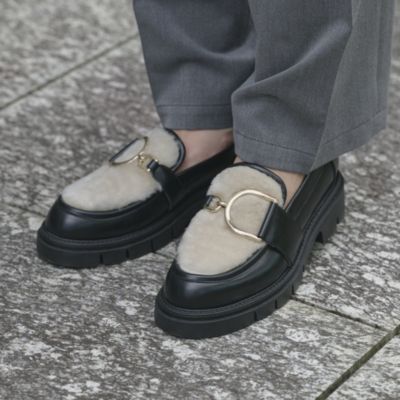 CORSO ROMA 9 コルソローマ ノーヴェ ローファー レザー ムートン CORSO ROMA，9(コルソローマ ノーヴェ)のムートンローファー通販