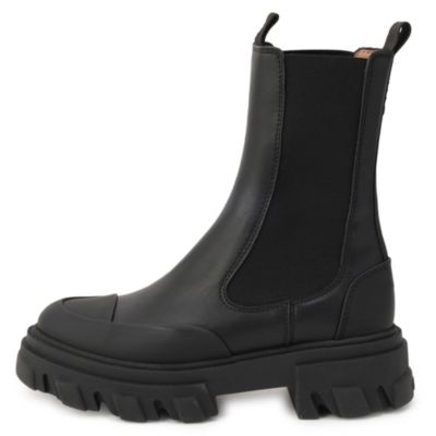 【国内送関税込】GANNI ☆ Cleated ミッド チェルシーブーツ GANNI ブーツ GANNI/ガニー CLEATED MID CHELSEA BOOTS