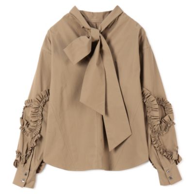 MARGE(マージ)のHigh－Count weather Cottone tie detail frill