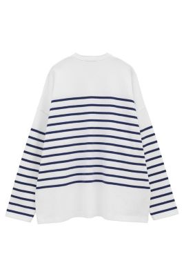 CLANE(クラネ)のWIDE HENRY NECK BORDER TOPS通販 | 集英社HAPPY