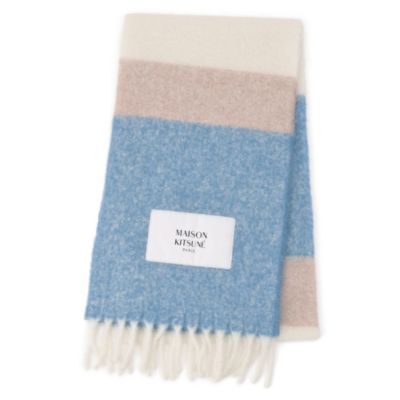 ○MAISON KITSUNE　メゾンキツネ　stripes cap　ヒッコリーキャップ　コットン　ストライプ　帽子　 MAISON KITSUNE メゾンキツネ マフラー メンズ レディース