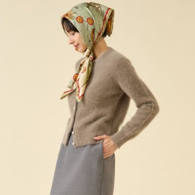 ⭐️試着のみ⭐️CC 25SSバックボタン カシミヤ カーディガン 38 SHIPS any:〈手洗い可能〉AQUA カシミヤ ミックス スキッパー