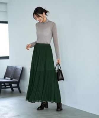 STYLE DELI(スタイルデリ)のシフォンジョーゼットMIXプリーツスカート