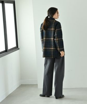 STYLE DELI(スタイルデリ)の【BLK001】ビックチェック柄ショートコート