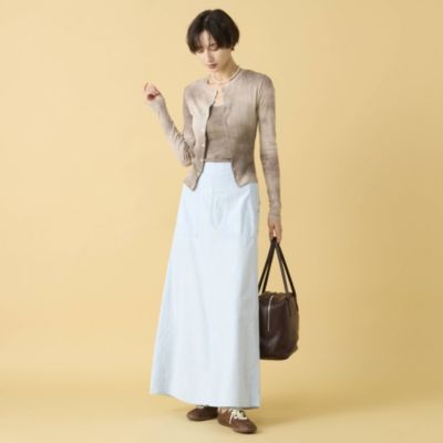 マディソンブルー 23AW SHAWL COLLAR CD カーディガン MADISONBLUE(マディソンブルー)のEMBROIDERED COLLAR CARDIGAN TIE