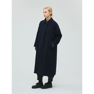 mizuiro ind(ミズイロインド)のウール混バルマカーンコート通販