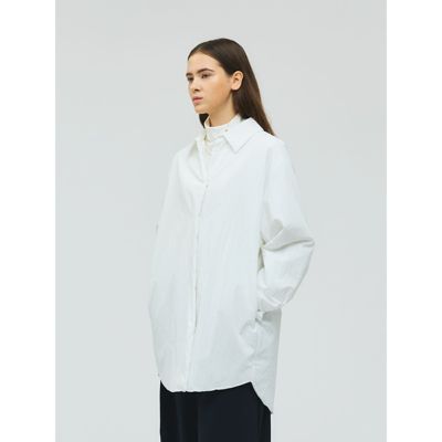 mizuiro ind(ミズイロインド)のワイドパディングシャツジャケット通販