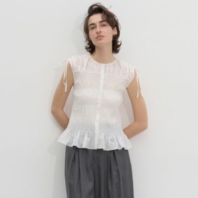 【美品】マルティニーク　ドライシアーブラウス martinique(マルティニーク)のシャーリングブラウス通販 | LEEマルシェ