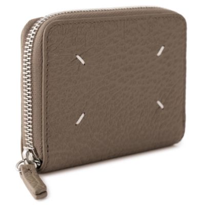 Maison Margiela ハーフムーンレザー ジップウォレット　シルバー MAISON MARGIELA(メゾン マルジェラ)のCOIN HOLDER ZIP AROUND WITH