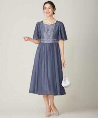 Lily Calin グレースフレアスリーブドレス　パーティードレス any SiS(エニィスィス)の【Lily Calin】グレースフレアスリーブ
