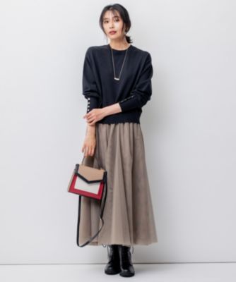 新品】23区L 46 ドライコットンニット&総ゴムフレンチフラックス