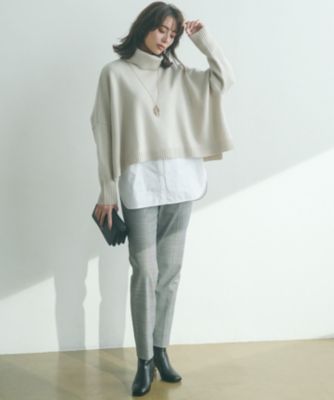 471 新品 23区 【洗える】ウールカシミヤ ニットポンチョ 38 23区(ニジュウサンク)の【洗える】ウールカシミヤ ニット