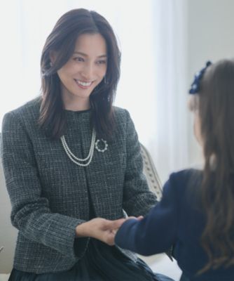 anyFAM エニィファム　ライトツイード ノーカラージャケット エニィファム any FAM ライトツイード ノーカラージャケット