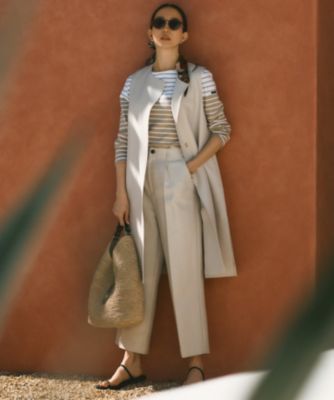 【Oggi4月号掲載/洗える】ハイカウントライトクロス クロップド パンツ 23区｜【Oggi4月号掲載/洗える】ハイカウントライトクロス