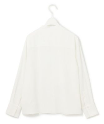 ブラウス シャツ 「速乾・洗える」BackSatinAmunzen ラッフルデザインブラウス レディース ICB(アイシービー)の【速乾・洗える】BackSatinAmunzen ラッフル